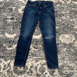Seven for all man kind ankle distressed jeans